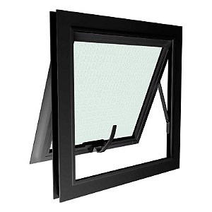 Janela Maxiar De Banheiro Esquadrias Brasil 60x60 Cor Preto [F123]