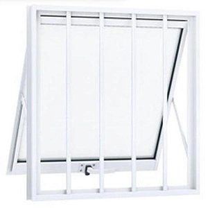 Janela Maxiar Banheiro Grade Esquadria Brasil 50x50 Branco [F123]
