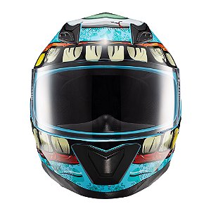 Capacete Texx Fechado Hawk Orc Turquesa 58 [F016]