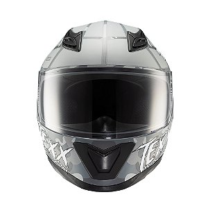 Capacete Texx Fechado Hawk Fury Cinza Amare Verm 62 [F016]