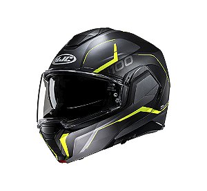 Capacete Hjc I100 180 Lorix Cinz Pret Verd 58 [F016]