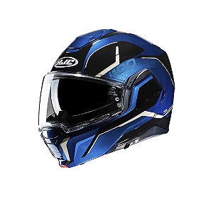 Capacete Hjc I100 180 Lorix Pret Azu Branc  59 [F016]