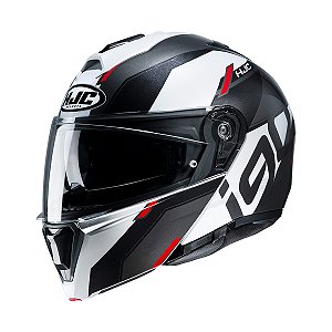 Capacete Hjc I90 Aventa Preto Branco E Vermelho 58 [F016]