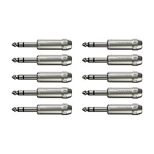 Wc 1133 Trs  Conector  (1/4) Stereo Linha Wireconex 10 Unidades [F108]