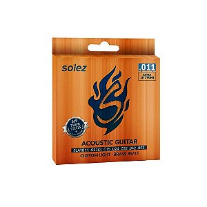 Jogo De Cordas P/violão Bronze 85/15 Solez 0.011"/0.052" Slatb11 [F108]