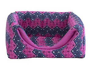 Cama Pet  Para Cães E Gatos Oca Porte Medio Pink E Marinho [F101]