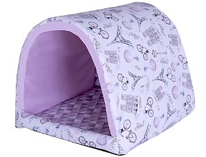 Cama Pet Para Cachorro Ou Gato Iglu Toca Paris Rosa [F101]