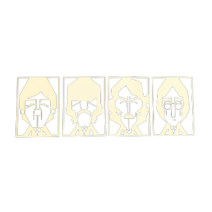 Caricatura Os Beatles 8 X 11 Cm Em Mdf 3mm Branco [F031]