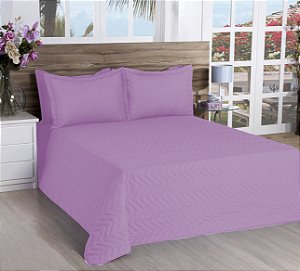 Cobre Leito Matelassado Classic Queen 03 Pçs  Rosa [F101]