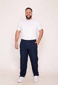 Calça Masculina Big Nylon Azul Marinho 7788 [F075]