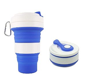Copo Ecológico Retrátil Silicone Grande Dobrável 550ml [F102]