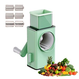 Cortador De Legumes Ralador Multifuncional 3 Em 1 Manivela Aço Inox [F102]