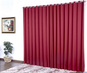 Cortina Para Sala Ou Quarto Blackout 2,00 Vermelha [F101]