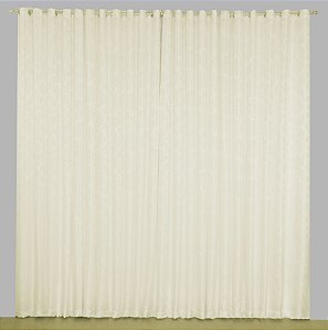 Cortina Para Sala Ou Quarto Jacquard Leve 3,00 Metros Palha [F101]