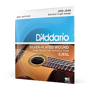 Encordoamento Violão Aço .010 D Addario Silver-Plated EJ83L [F035]