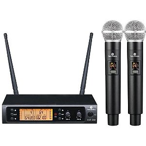 Microfone Sem Fio Harmonics HSF-200 Duplo [F003]