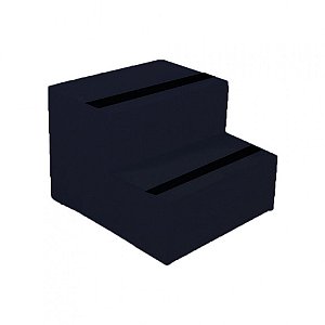 Escada Auxiliar C/ Fita Anti Derrapante 2 Degraus Preto [F031]