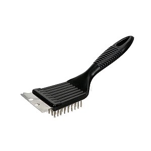 Escova Limpa Grelha De Churrasqueira Espátula Cerdas De Aço [F102]