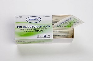 Fio De Sutura Nylon 3-0 Agulhado 1un Supermedy [F083]