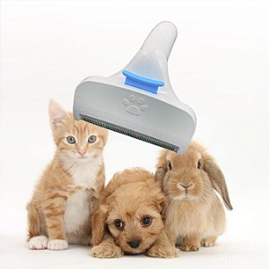 Pente Higienico Removedor De Pelos Para Pets. Cor Branco [F102]