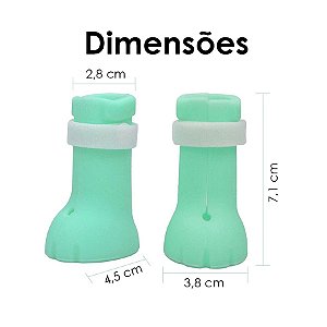 Sapatos Para Pet Bota Silicone Gato Anti Arranhão Ajustável [F102]