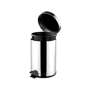 Lixeira C/pedal/recip Plastico-corpo/tampa Inox-4,5 L Cor:inox [F109]
