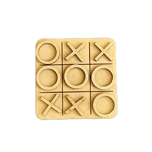 Jogo Da Velha Em Mdf 3mm Natural Passa Tempo Perfeito!!! [F031]