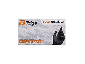 Luva Nitrilica Preta G Cx Com 100un Talge [F083]