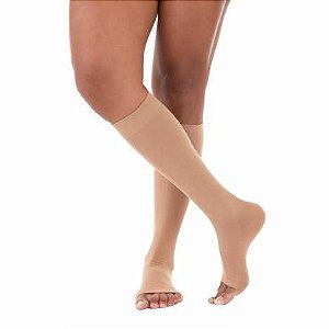 Meia De Compressão Venosan Ultraline 4000 Panturrilha 3/4 30-40 Ad M Pe Aberto Bege [F083]