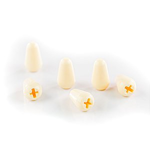 Knob Chaves Seletoras Guitarra (6 Peças) Spirit PST6-CREAM [F035]