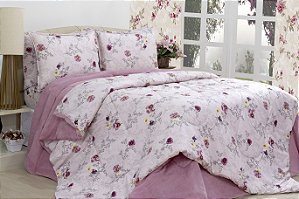 Kit Coberdrom Micropercal E Soft Orquidea Queen Size 03 Pçs [F101]