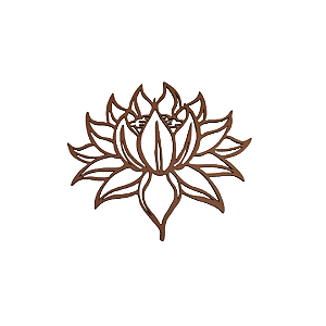 Mandala Flor De Lotus Em Mdf Natural [F031]