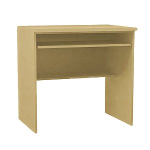 Mesa Para Computador Natural Em Mdf [F031]