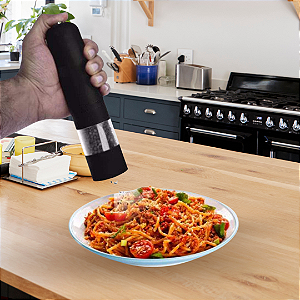 Moedor De Sal E Pimenta Elétrico Especiarias Aço Inoxidável [F102]