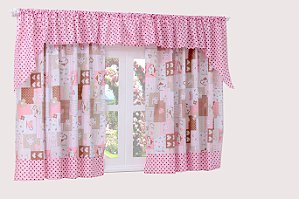 Cortina Para Cozinha Cupcake Rosa 2,00 X 1,70 [F101]