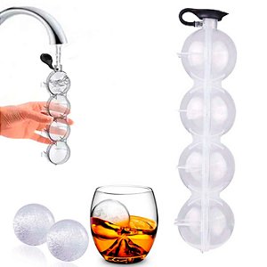 Forma De Gelo Esfera Bola Grande Redonda Bar Whisky Plástico [F102]