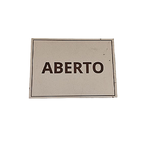 Placa Sinalização 1/2 Oficio Aberto Mdf Branco [F031]