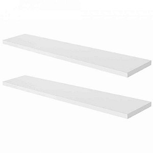 Prateleira Simples 50x15cm Com Suporte Em Mdf Branco [F031]
