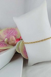 Pulseira Cordão Baiano 3,0 Banhado Em Ouro 18k [F027]