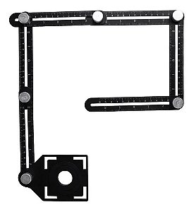 Regua Universal De Liga De Aluminio Multi-angulos:preto [F102]