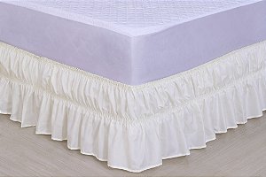 Saia Para Cama Box Colchobox Elasticada Solteiro Palha [F101]