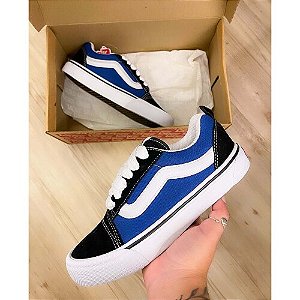 Tênis Vans Old Skool Skate Unissex Preto Azul Vulcanizado Tamanho:39;cor:azul [F116]