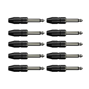 Wc 153  Conector P10 Mono Bk Wireconex 10 Unidades [F108]