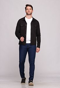 Jaqueta 7923 Preto Sarja [F075]