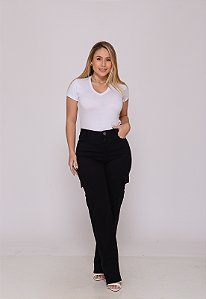 Calça Cargo Feminina 7948 Preto [F075]