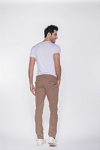 Calça Macaw  Sarja Lycra 7790 Bege Escuro [F075]