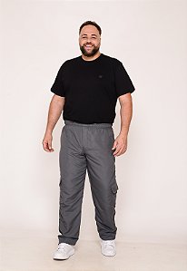 Calça Masculina Big Nylon Chumbo 7788 [F075]