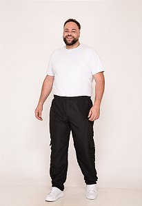 Calça Masculina Big Nylon Preto 7788 [F075]