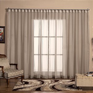 Cortina Voil Tecido 2,80x1,80 Para Varão Simples [F122]