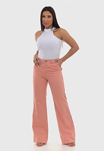 Calça Feminina 7920 Wide Leg Rose [F075]